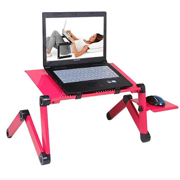 Adjustable Foldable Laptop Stand with Mouse Stand - Portable Lightweight Laptop Tablet Table Desk