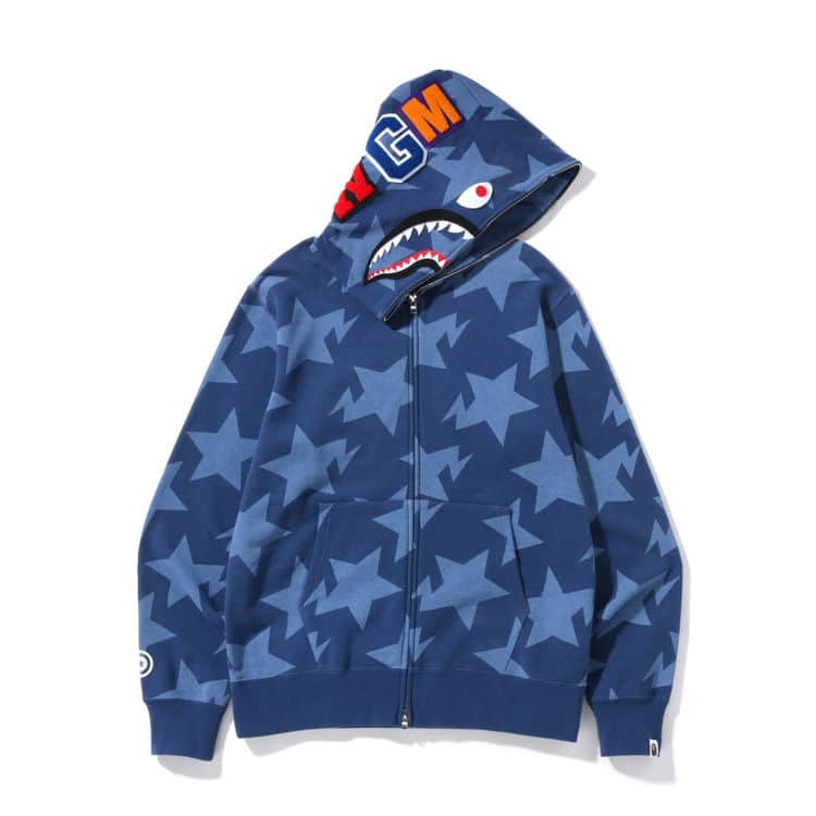 BAPE Shark STA Pattern Full Zip Hoodie、mysite、Cacoeks