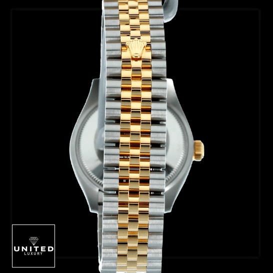Rolex Datejust 278273 Steel And Yellow Gold Silver With Diamond Dial Replica 3 Rolex Datejust 278273-0020 Steel And Yellow Gold Jubilee Bracelet Replica Fold Clasp on the Rolex Logo