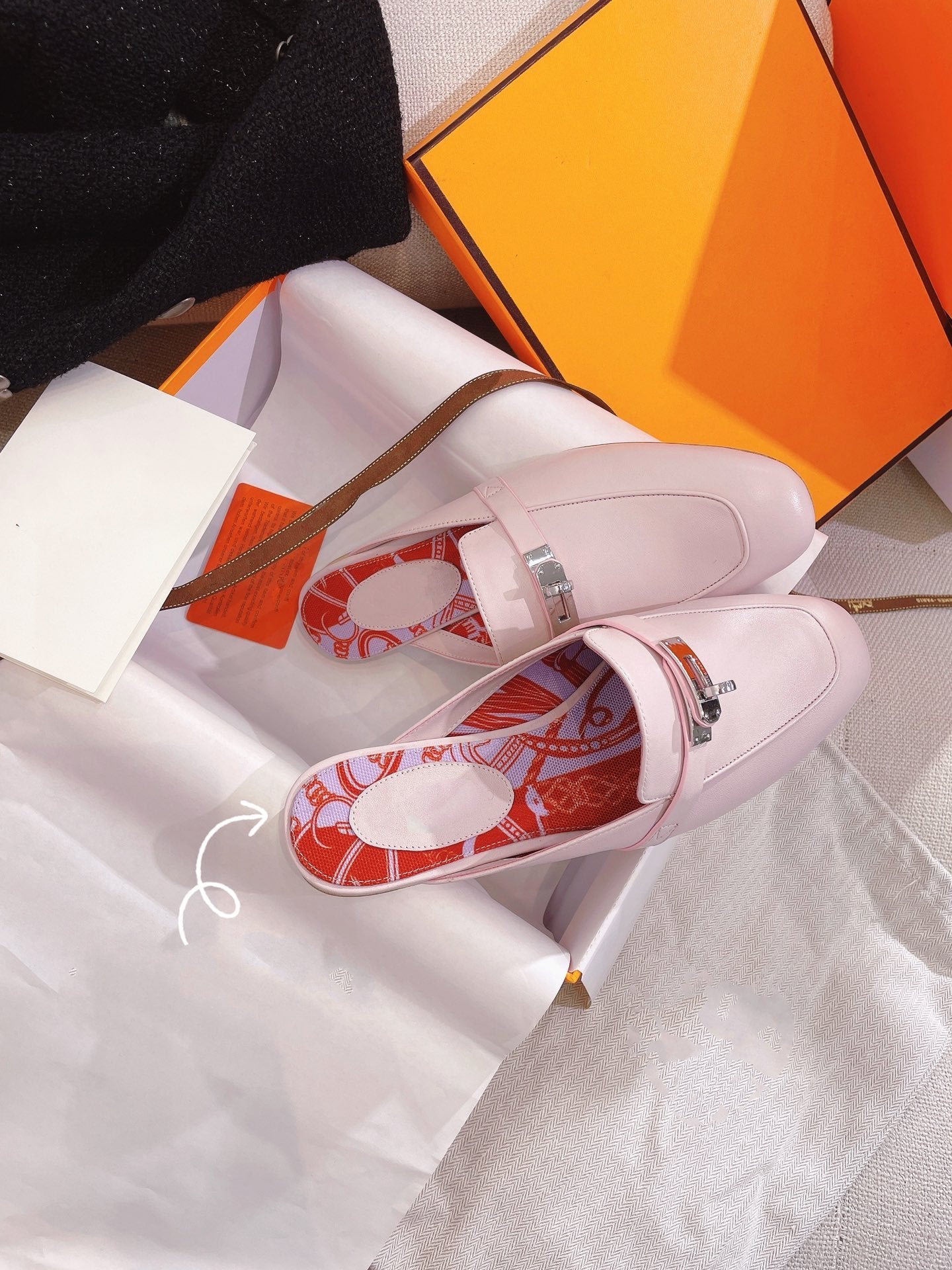 0Z Mule Pink Calfskin、mysite、Cacoeks