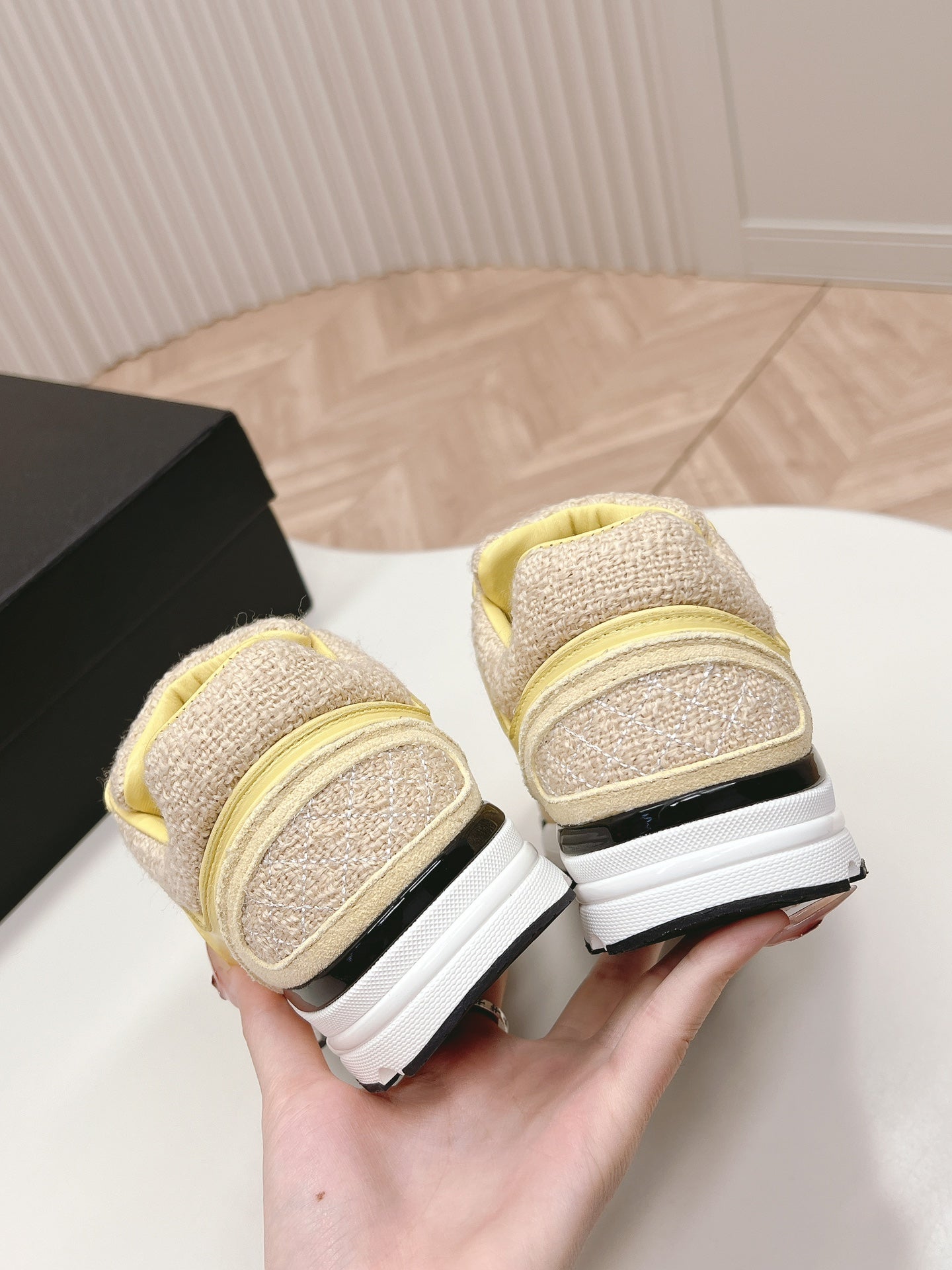 TRAINERS IN LIGHT YELLOW SUEDE AND CALFSKIN、mysite、Cacoeks