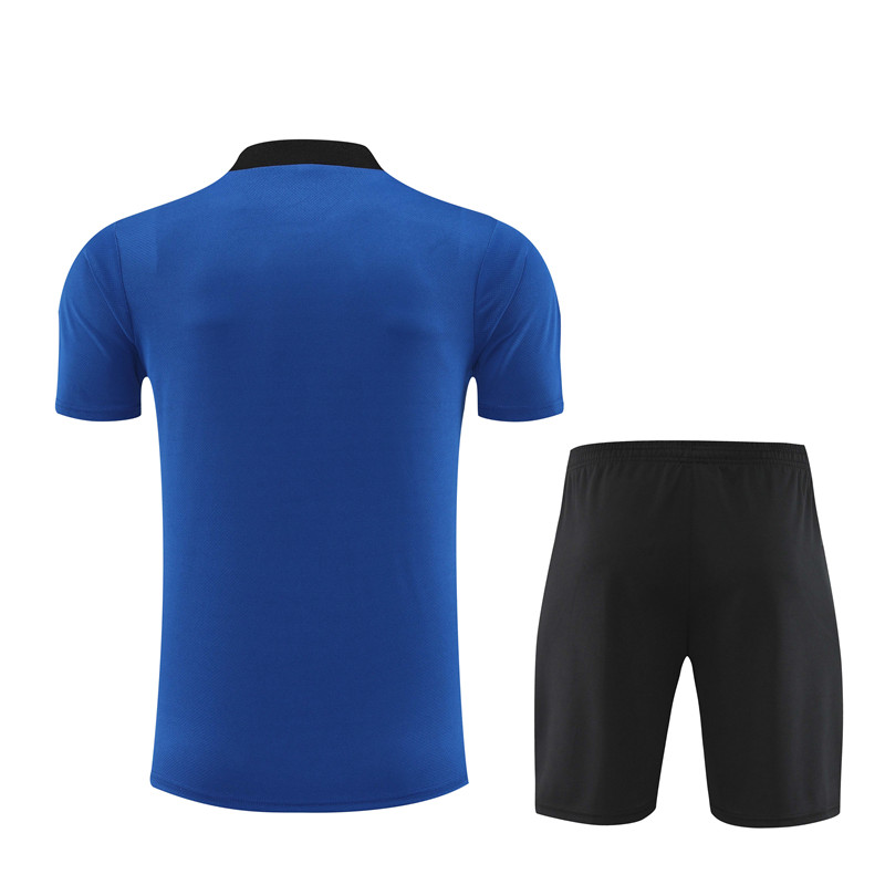 Higojerseys-Barcelona 24-25 Short-Sleeve Training Set - Blue and Black