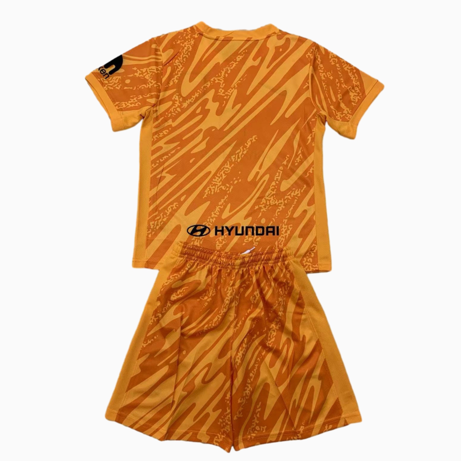 ManixJersey.com | Atletico Madrid 24-25 Orange Goalkeeper Kids Kit -Customize Name, Number and Patch | Worldwide Shipping