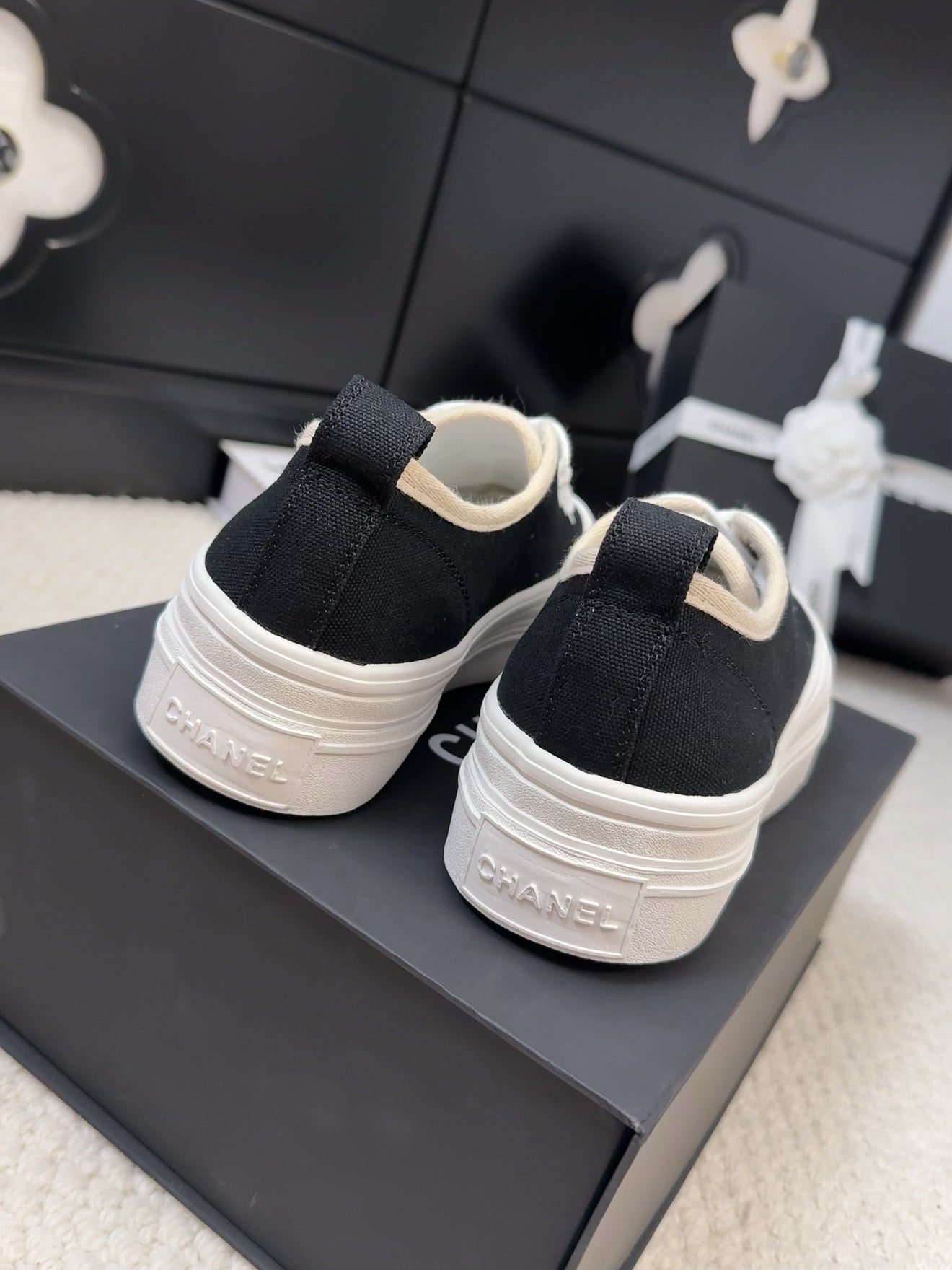 TRAINERS SHOES IN BLACK FABRIC、mysite、Cacoeks