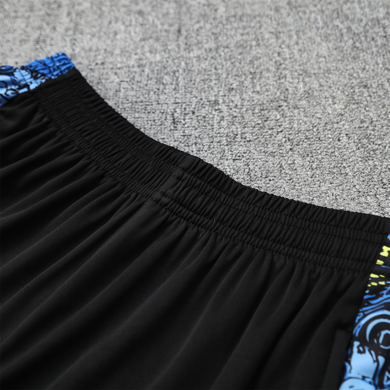 UltraTrikot-Brazil 25-26 Blue Jesus Statue Short-Sleeve Training Set - Blue Top & Black Shorts