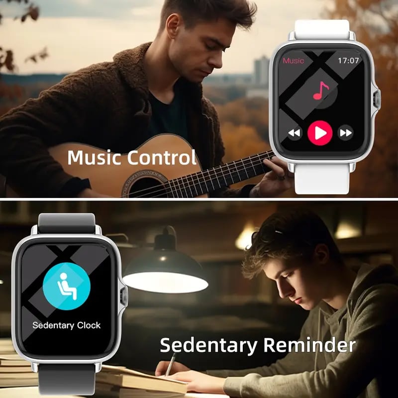 multifunctional   watch for men women 1 83   screen with wireless calling   pedometer fitness   smartwatch for iphone android cell phones smartbands fitness watch for women men friend gift birthday gift details 7