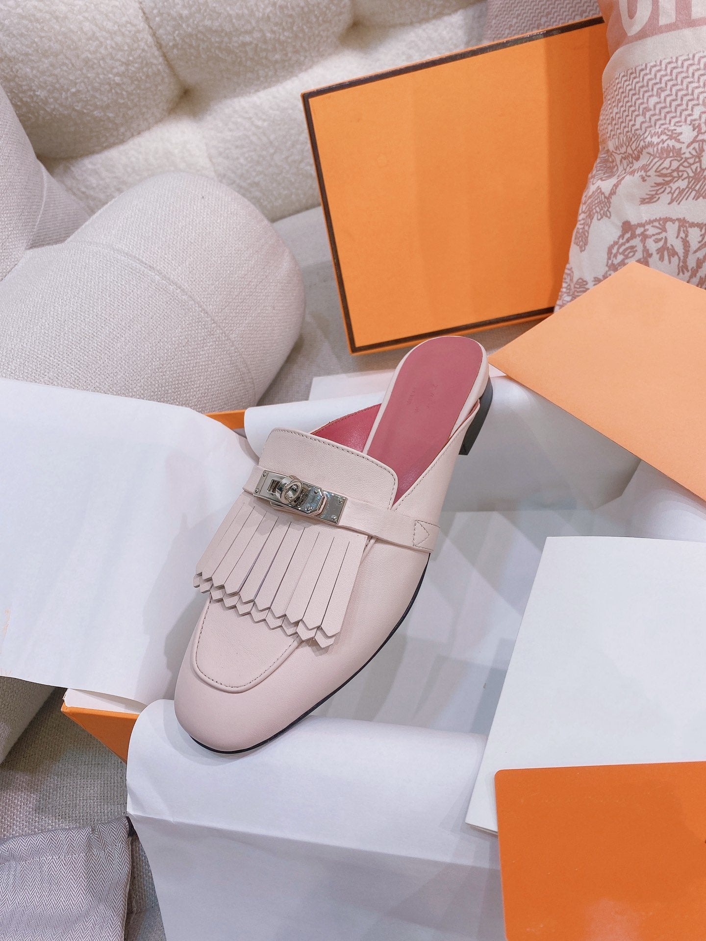 0Z Mule Fringed Light Pink、mysite、Cacoeks