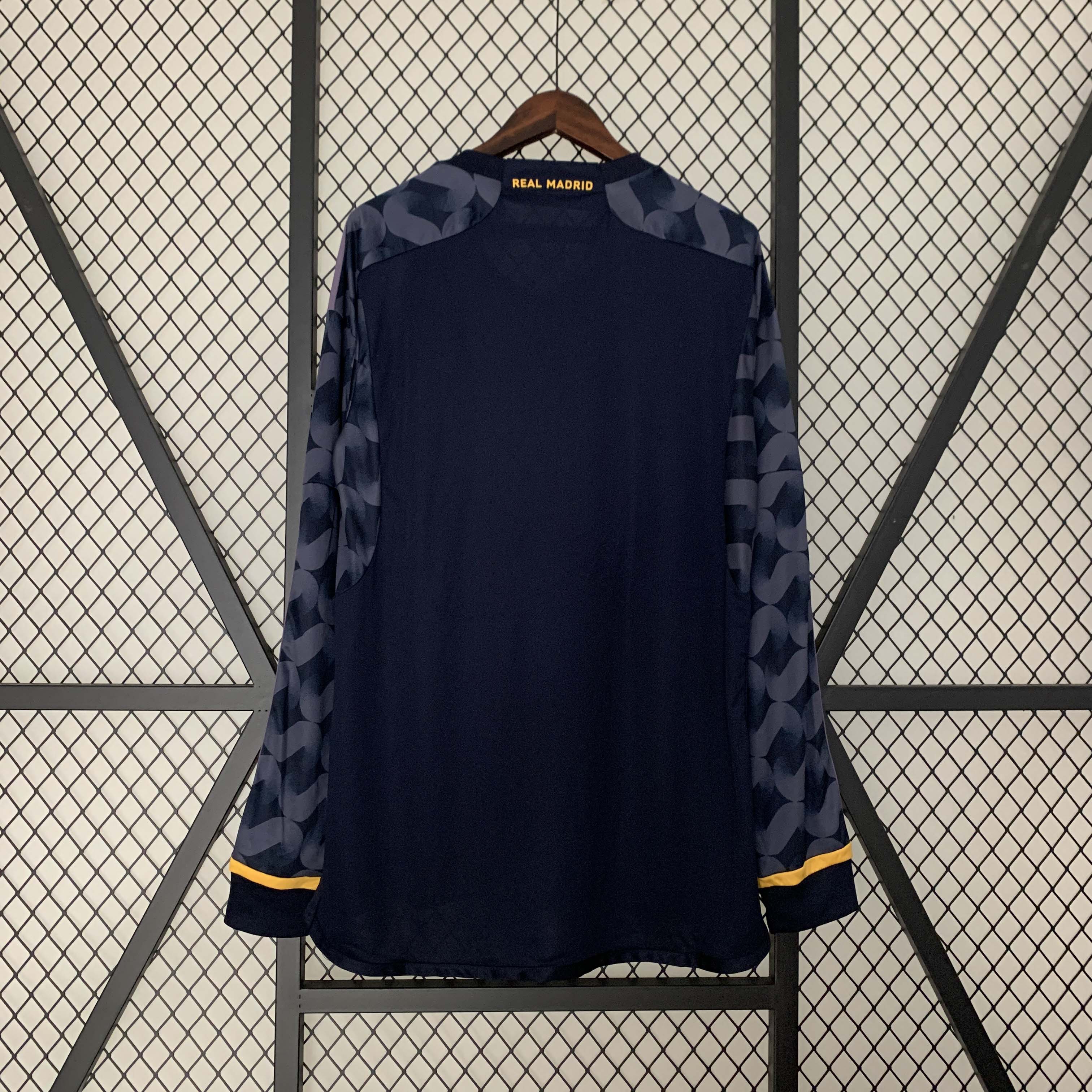 2023/2024 Long Sleeve Real Madrid Away Football Shirt 1:1 Thai Quality:football jersey mysite: unitedjerseyfootball 邓江浪:football