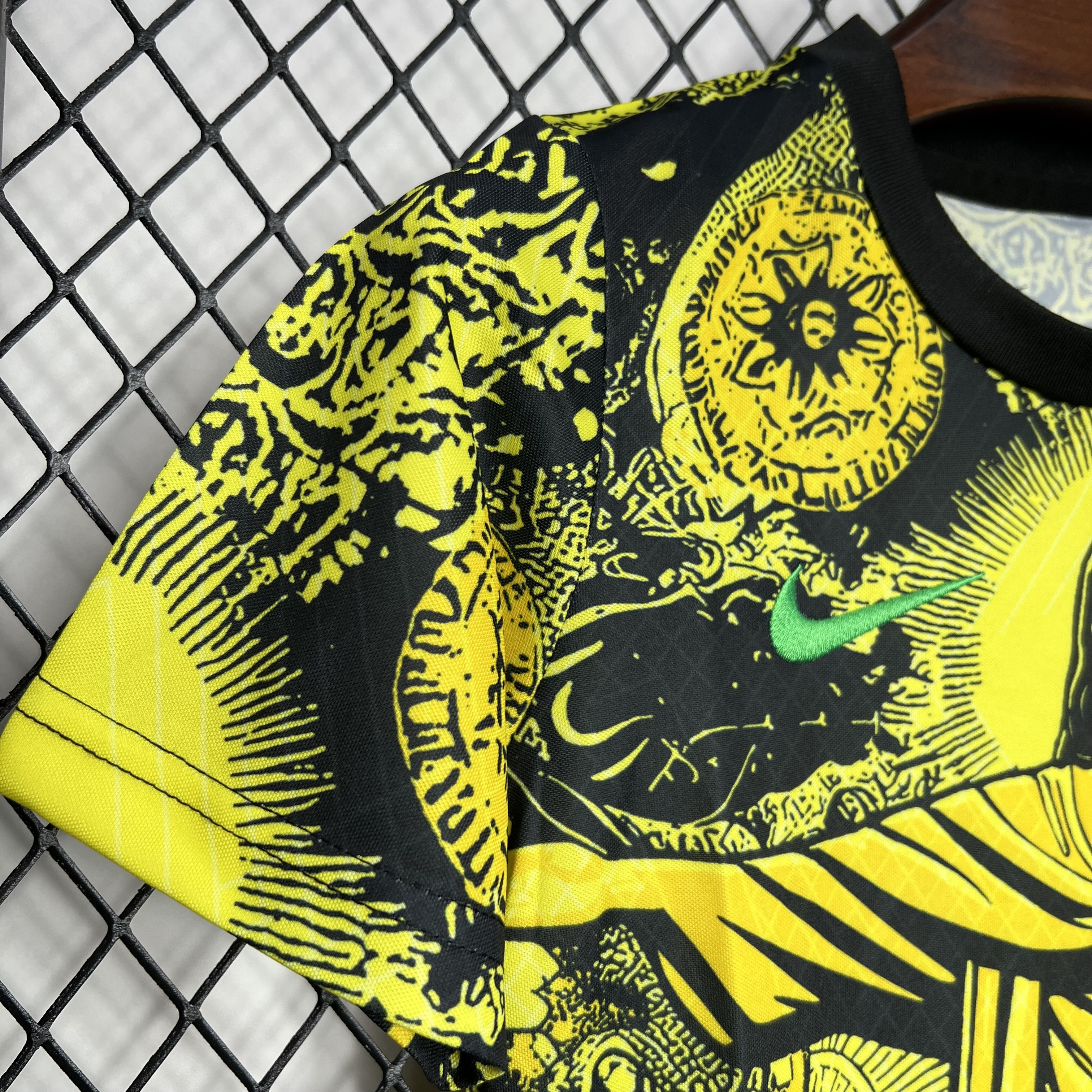 ManixJersey.com | Brazil 2024 Christ the Redeemer Statue Kids Kit - Yellow -Customize Name, Number and Patch | Worldwide Shipping