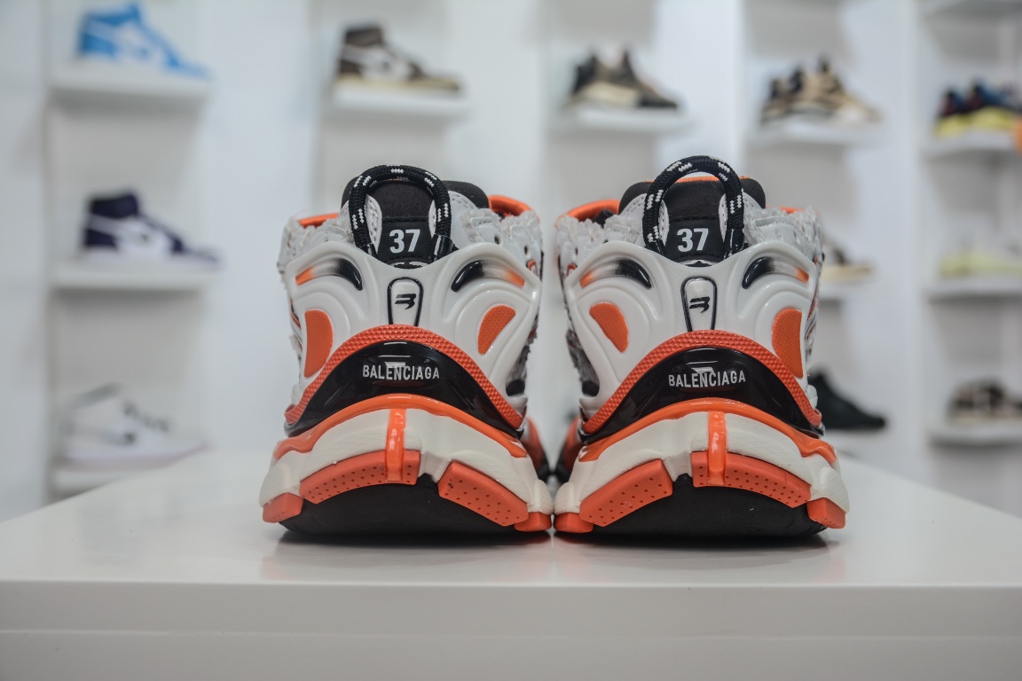 Balenciaga Runner Sneaker in White Orange Black、mysite、Cacoeks