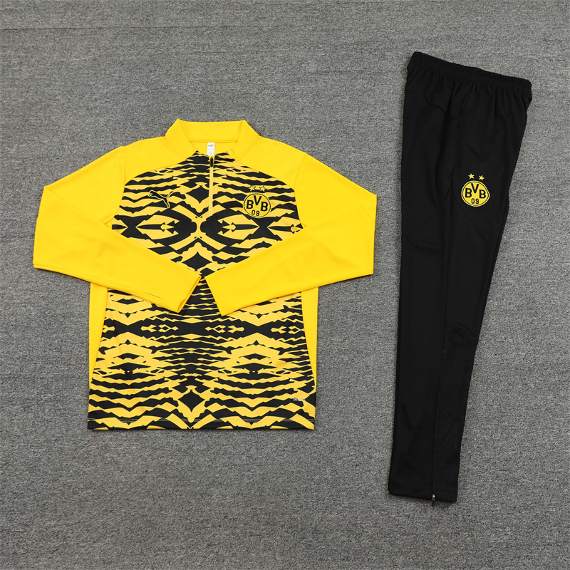 Higojerseys-Dortmund 24-25 Long Sleeve Training Set - Yellow Camouflage