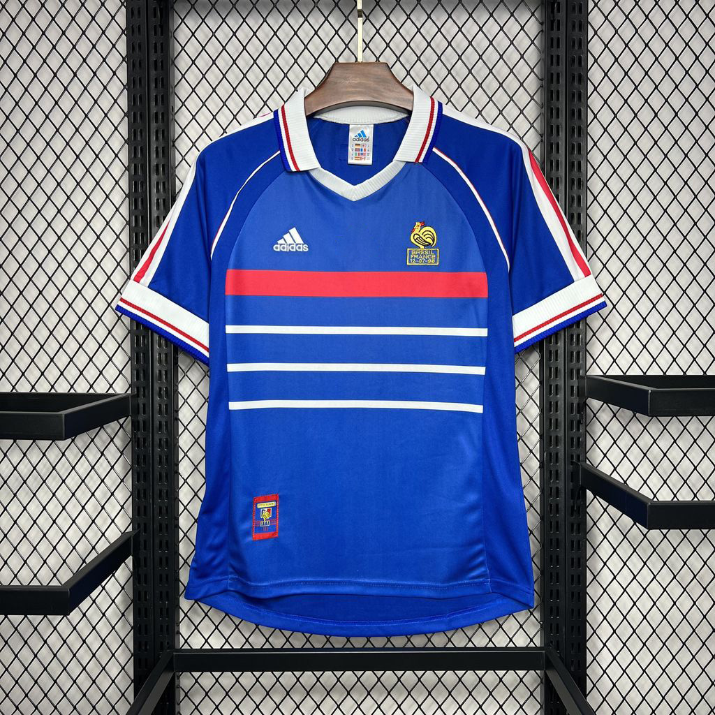 Higojerseys-Retro France 1998 Home Stadium Jersey