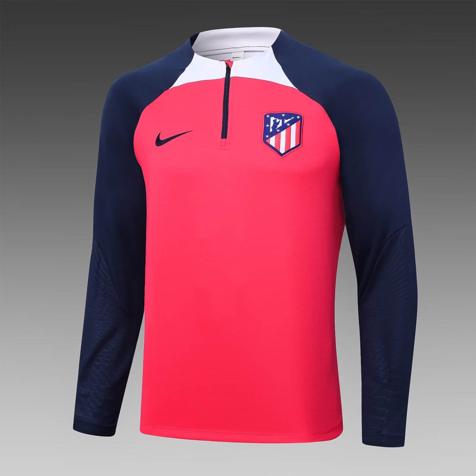 2023/2024 Atletico Madrid Half-Pull Training Suit Red 1:1 Thai Quality Set:football jersey mysite: unitedjerseyfootball 邓江浪:football