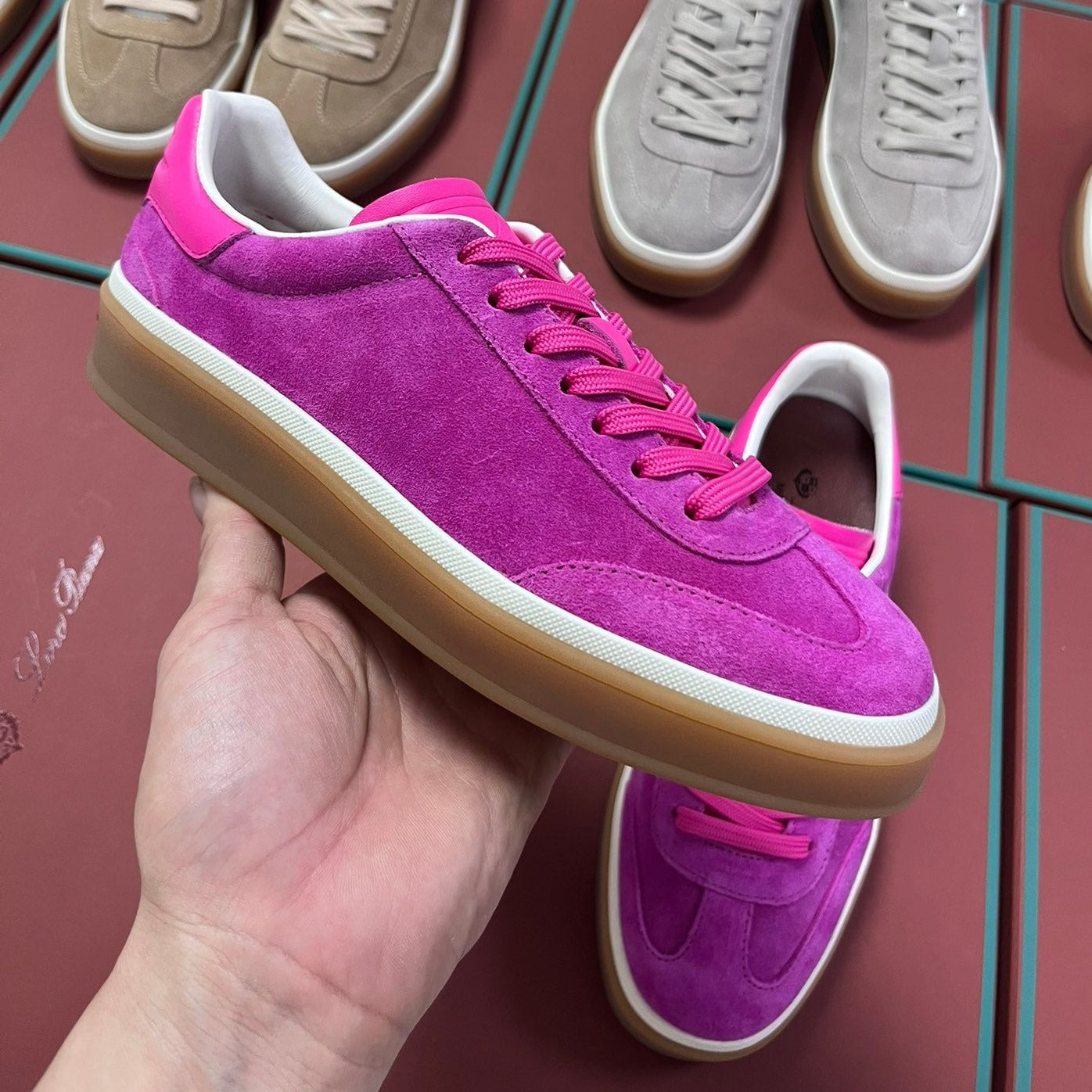 LP TENNIS WALK SNEAKERS BARBIE PINK CALFSKIN、mysite、Cacoeks