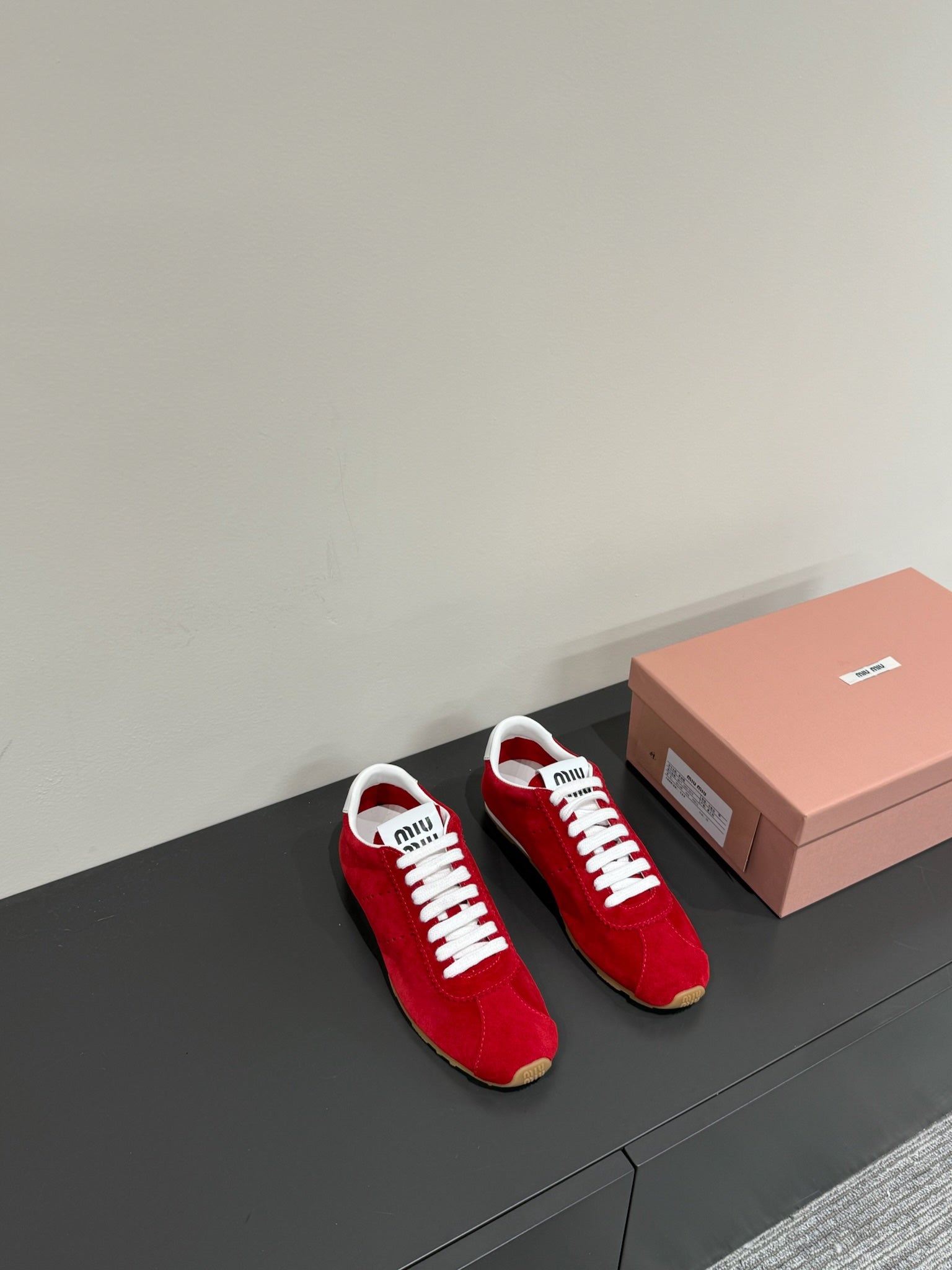 PLUME SNEAKERS IN RED SUEDE、mysite、Cacoeks