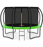 JUMPZYLLA Trampoline 8FT 10FT 12FT 14FT 15FT 16FT Trampoline with Enclosure - Recreational Trampo...