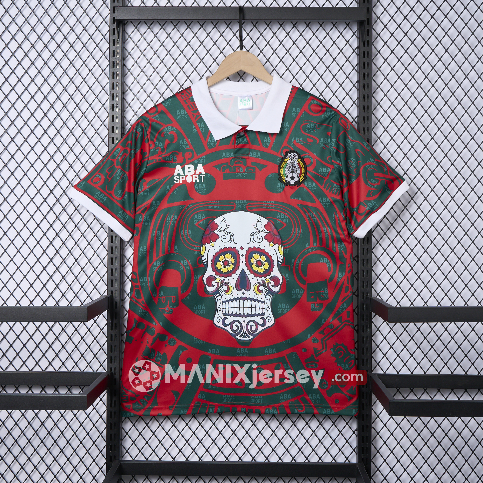 ManixJersey.com | Mexico 2024 Red Skull Special Edition Jersey - Fans Version -Customize Name, Number and Patch | Worldwide Shipping