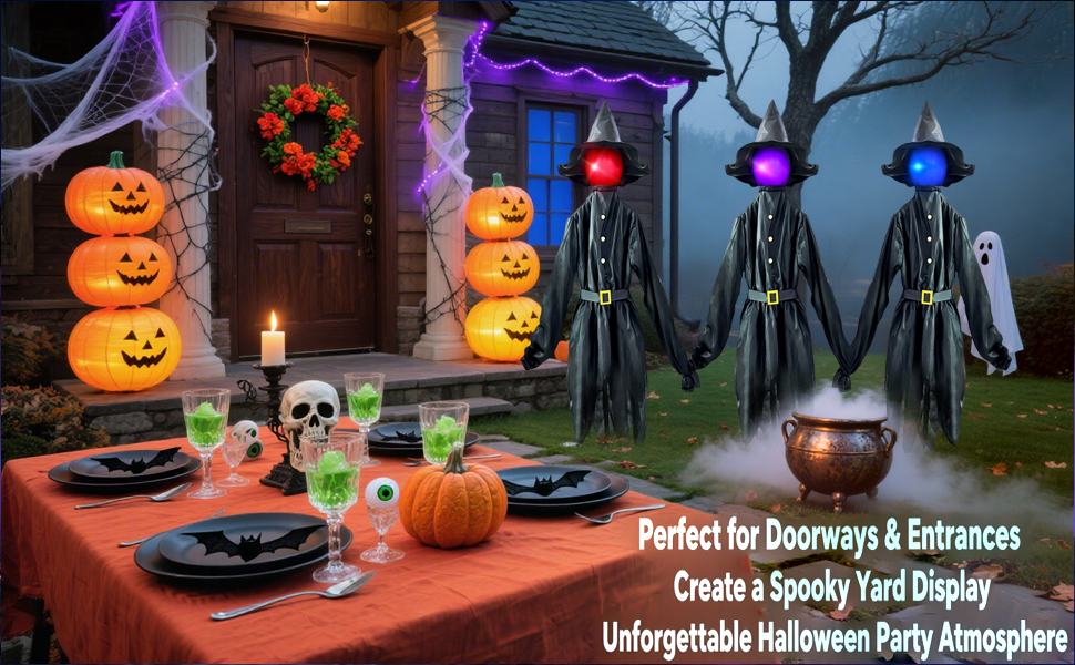 3pcs witches halloween decor