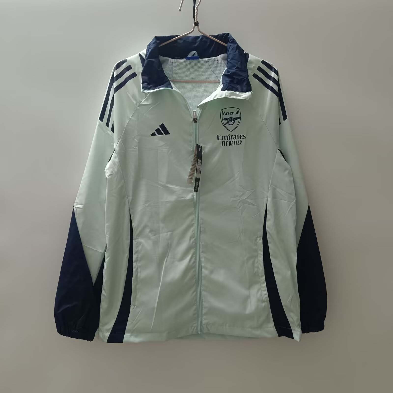 2024/2025 Arsenal Windbreaker Light Green Soccer Jersey 1:1 Thai Quality:football jersey mysite: unitedjerseyfootball 邓江浪:football