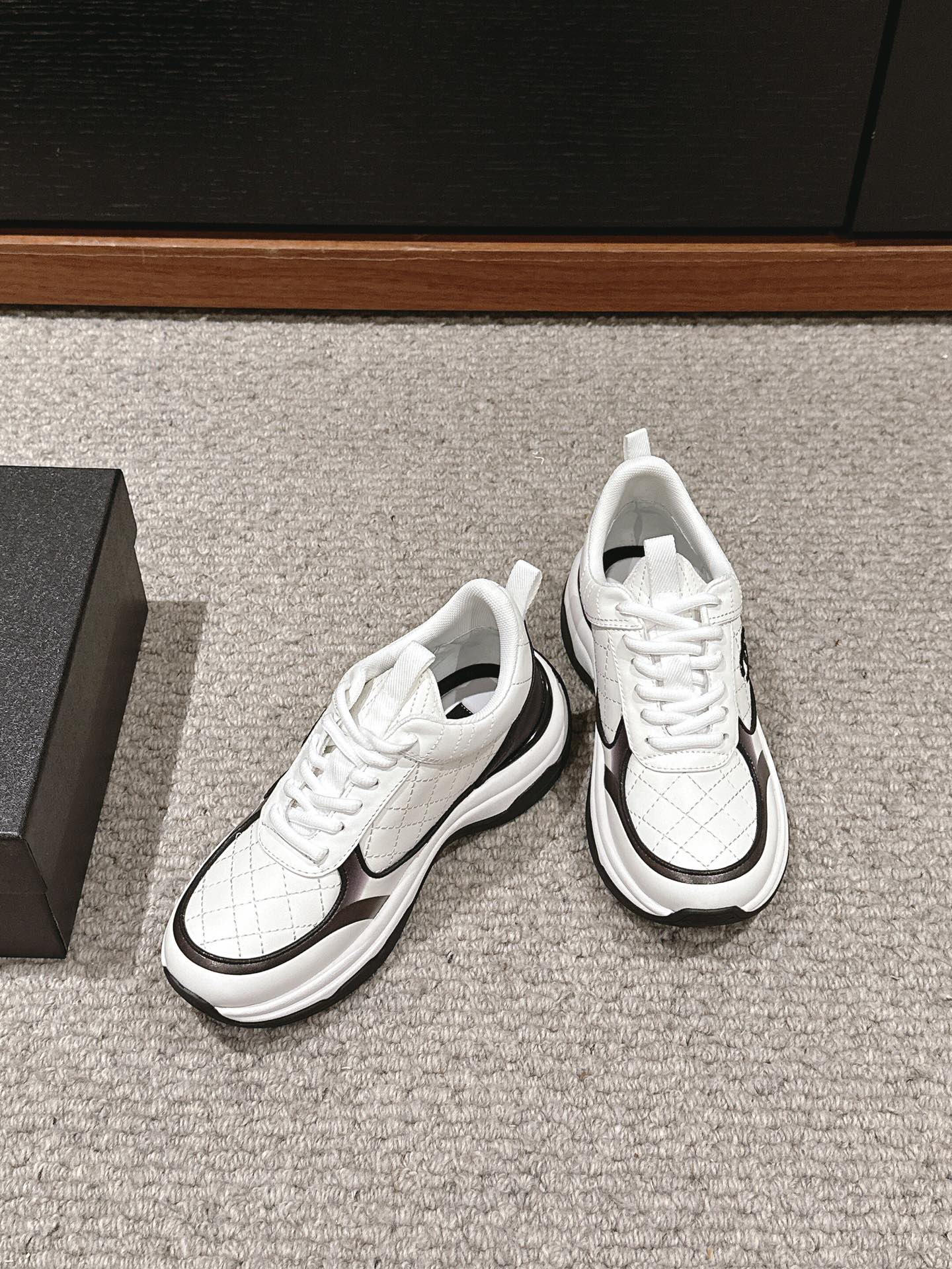 CC CLASSIC SNEAKER IN WHITE MIX BLACK LAMBSKIN、mysite、Cacoeks