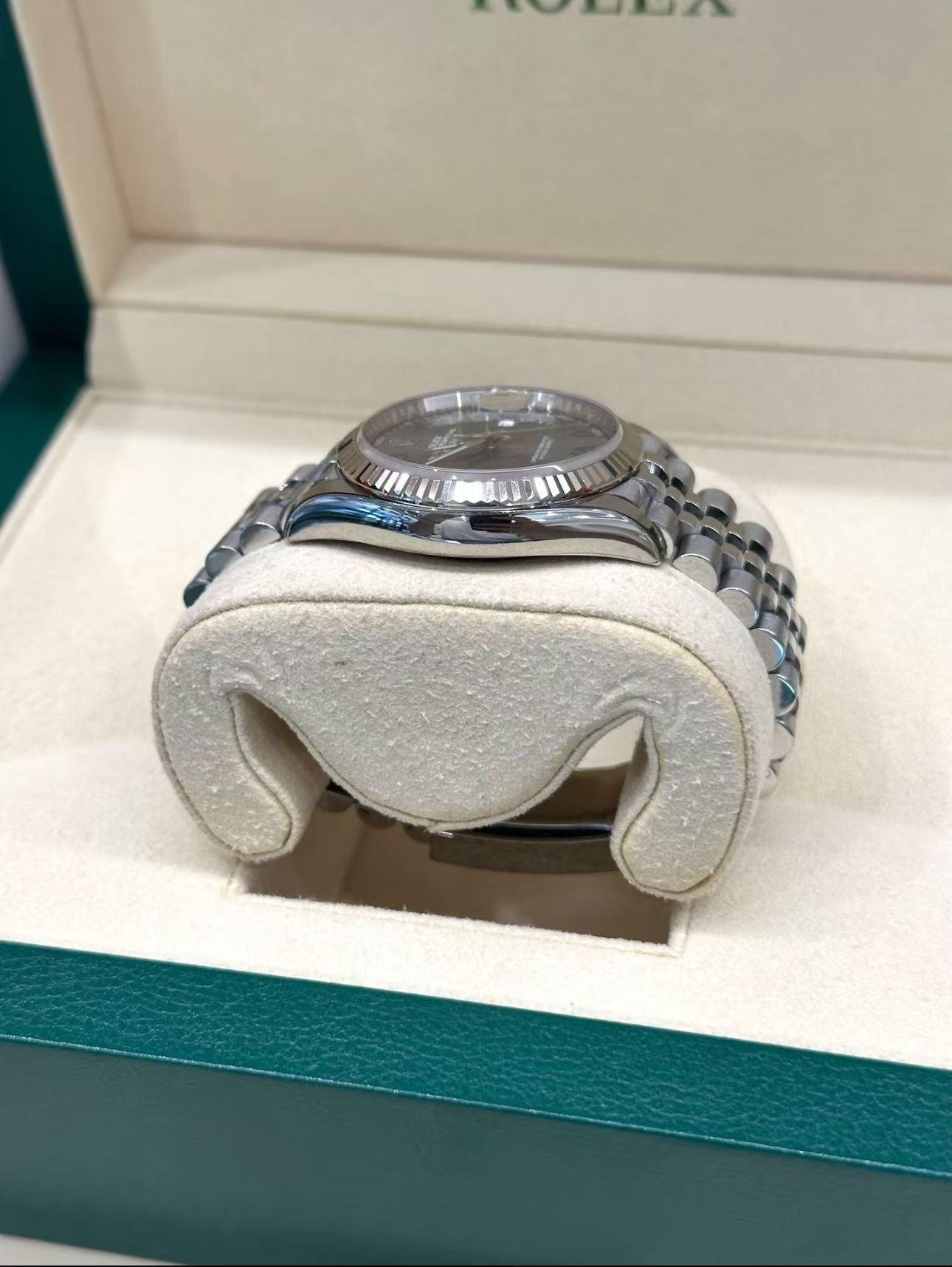 Rolex Datejust 36mm Super Clone Swiss Watch Stainless Steel Jubilee Bracelet Mint Green Dial Ref M126234-0045-3235 Swiss Movement