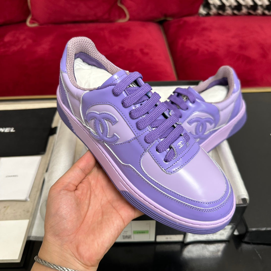 TRAINERS IN LIGHT PURPLE SHINY CALFSKIN、mysite、Cacoeks
