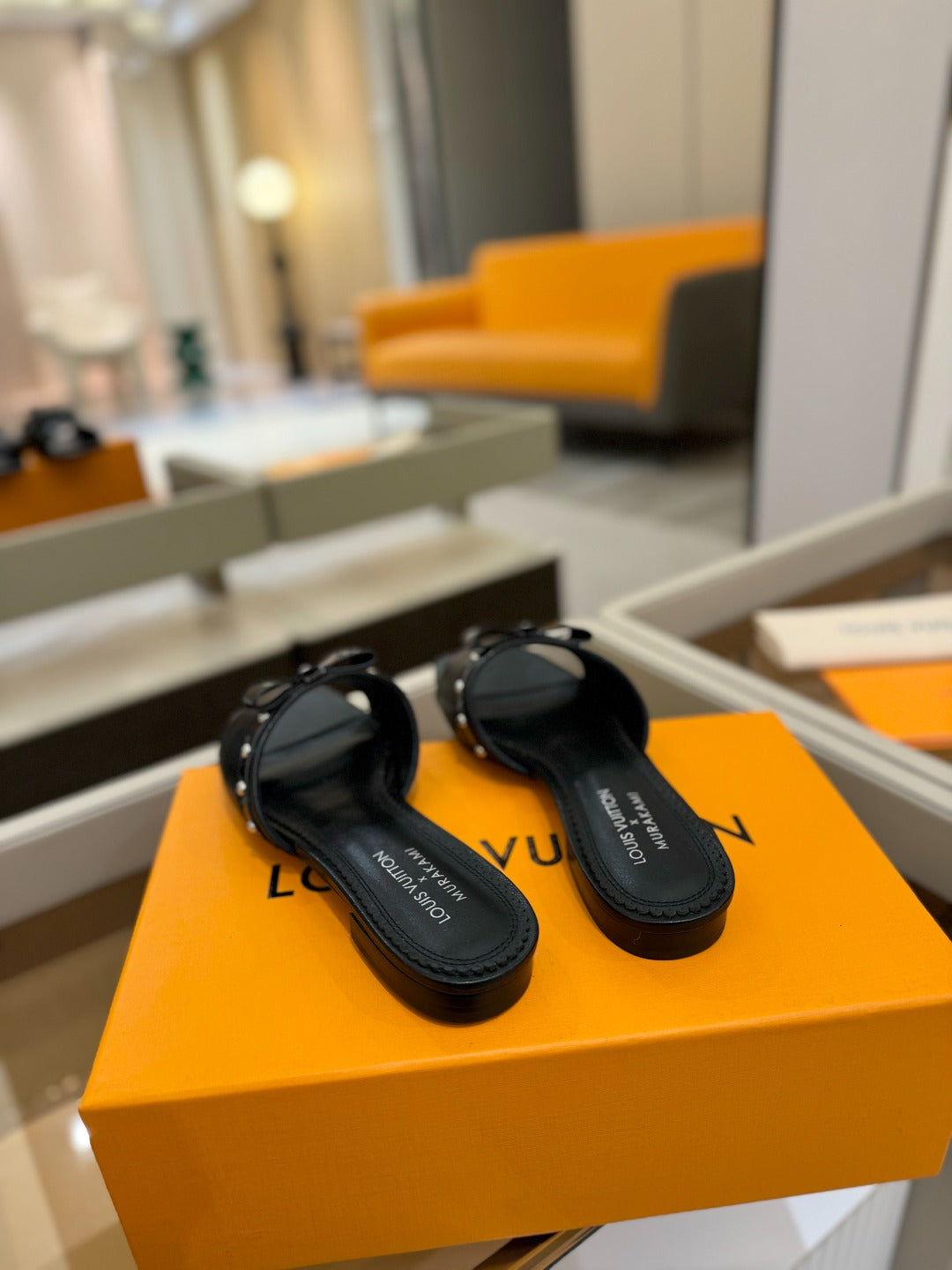 LV X TM 6AM FLAT MULE IN BLACK CALFSKIN、mysite、Cacoeks