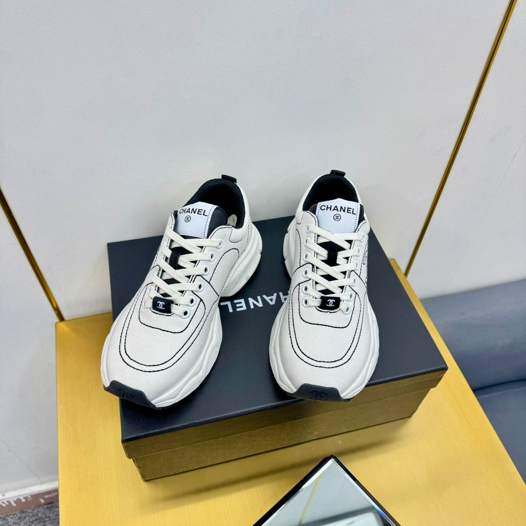 SNEAKER IN WHITE MIX BLACK BREATHABLE FABRIC、mysite、Cacoeks