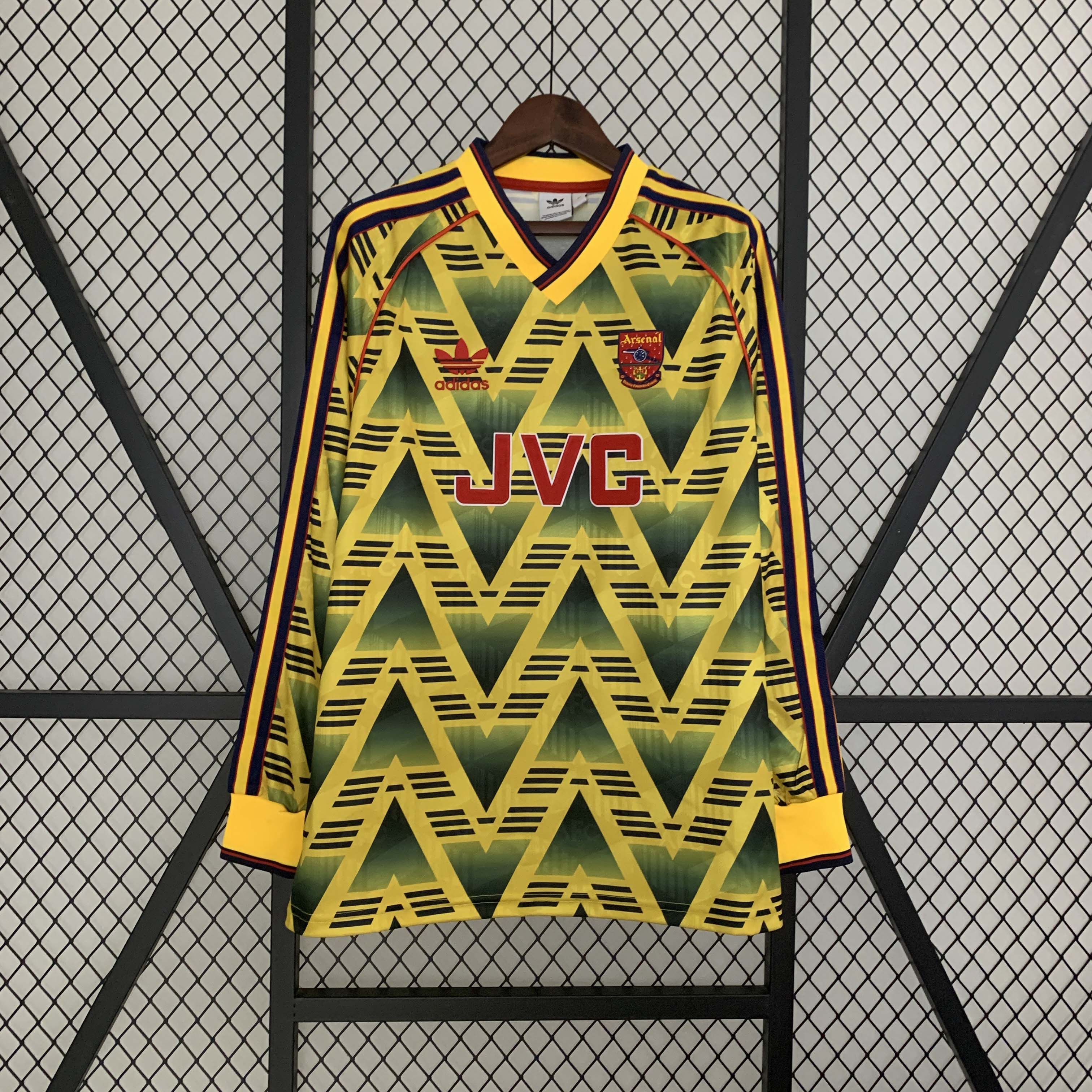 1991/1993 Retro Long Sleeve Arsenal Away Football Shirt 1:1 Thai Quality:football jersey mysite: unitedjerseyfootball 邓江浪:football