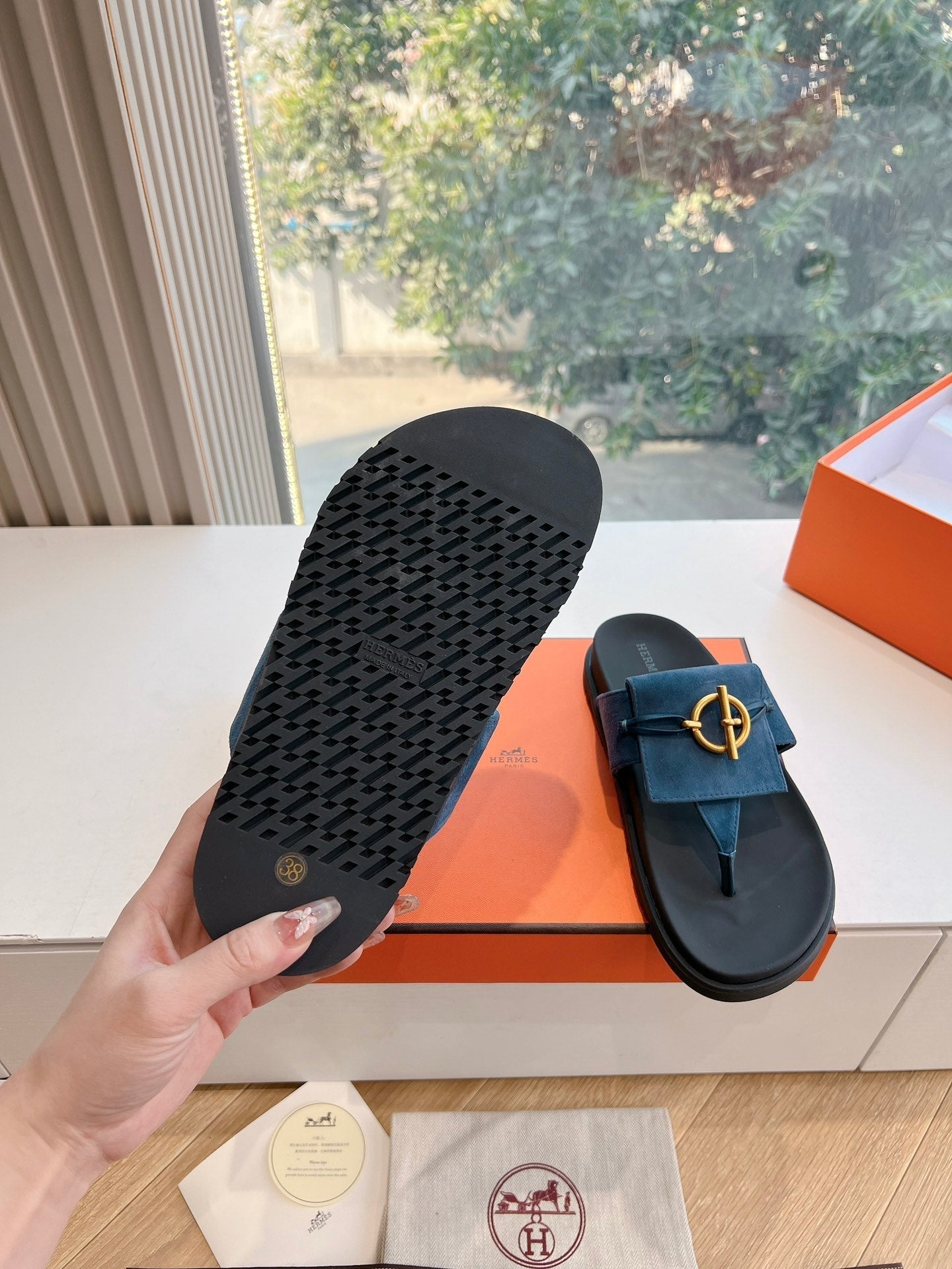 JOYCE SANDAL IN NAVY BLUE SUEDE、mysite、Cacoeks