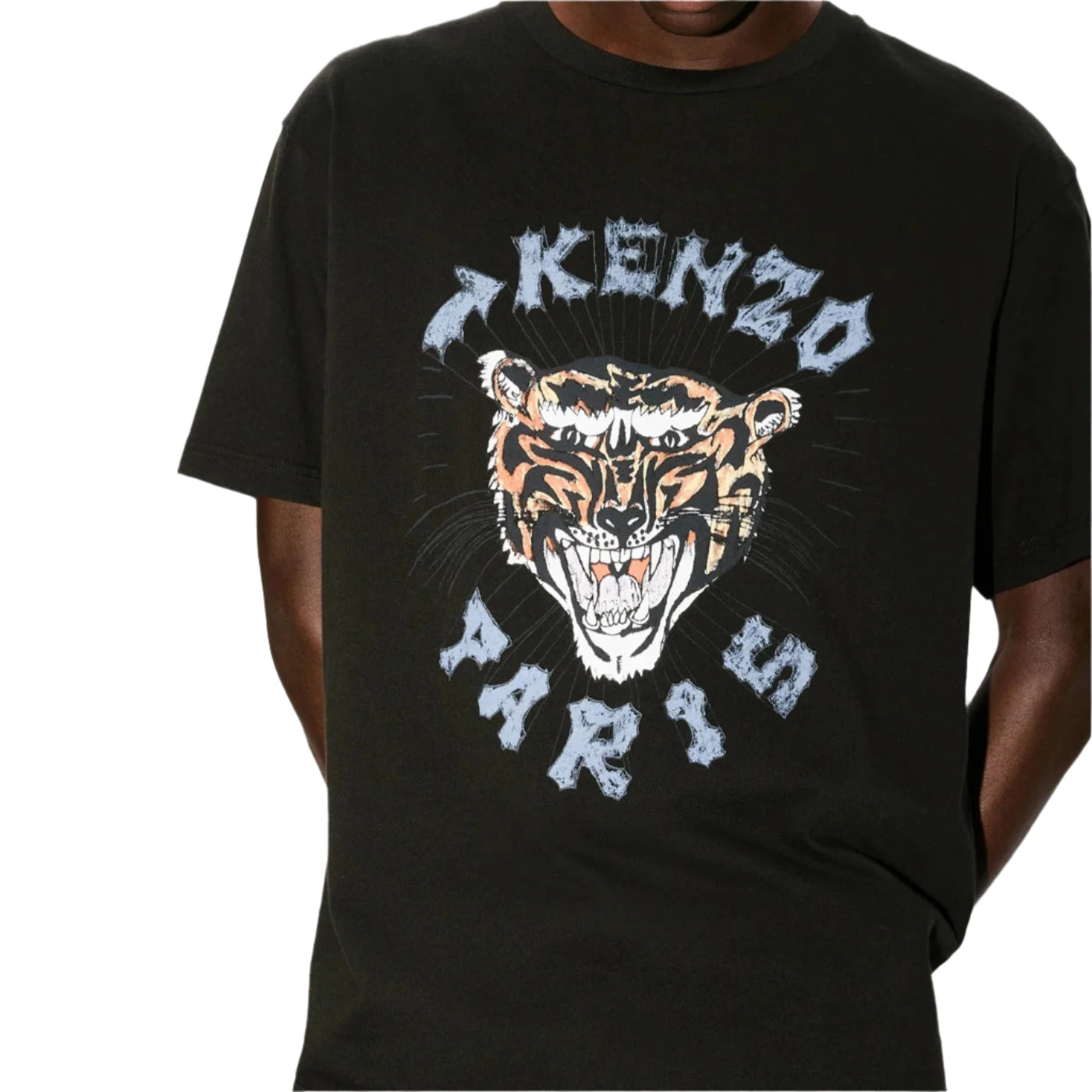 Kenzo Drawn Varsity Oversized T-Shirt Black、mysite、Cacoeks