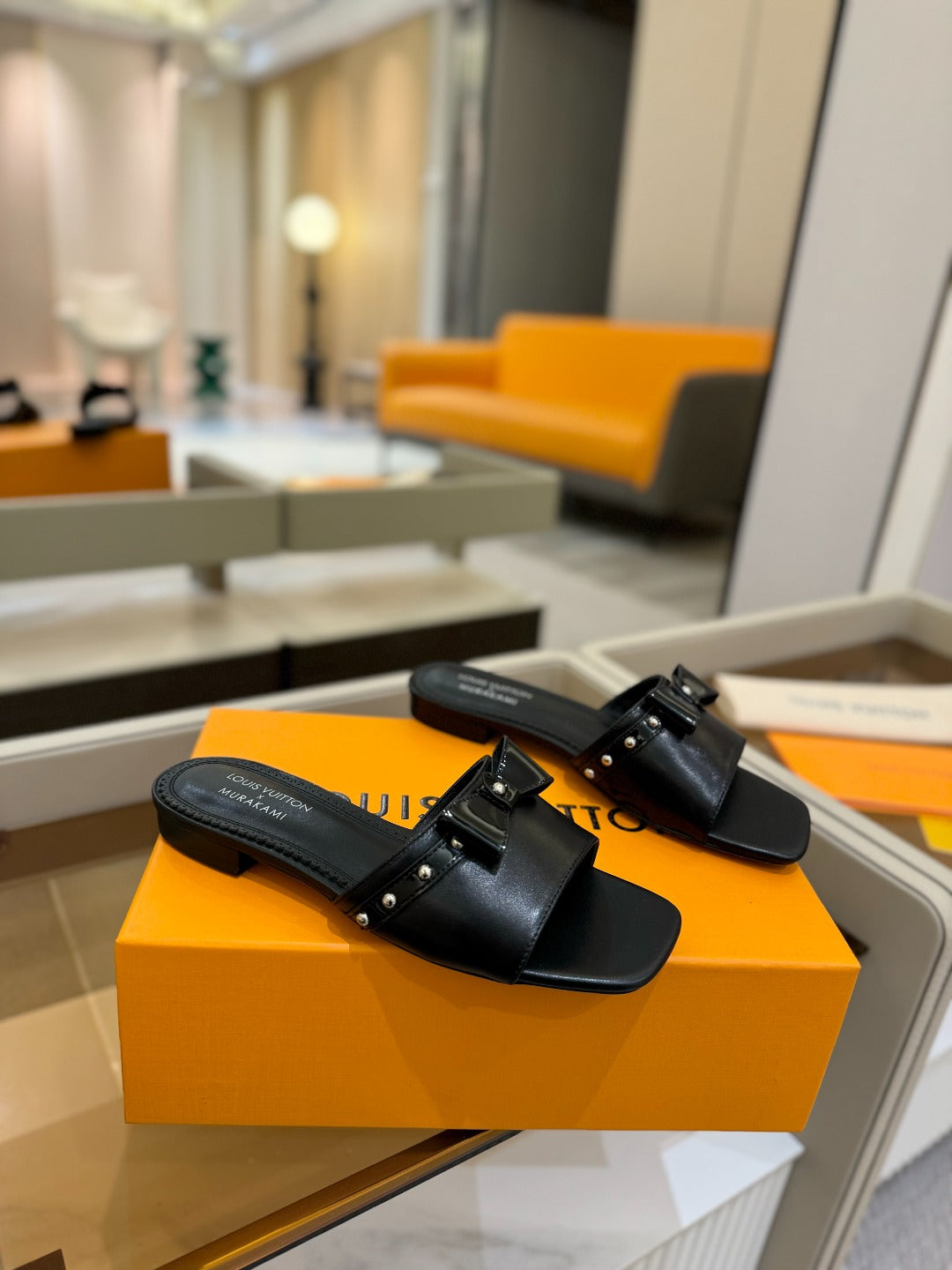 LV X TM 6AM FLAT MULE IN BLACK CALFSKIN、mysite、Cacoeks