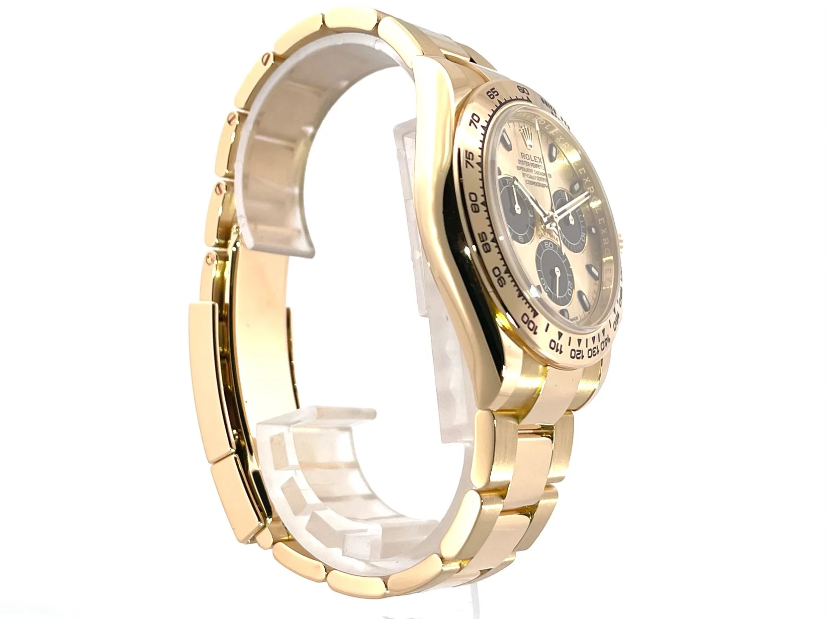 Rolex Cosmograph Daytona 18 kt Gelbgold Ref. 116508 Champagner Zifferblatt mit schwarzen Totalisatoren | Uhren2000