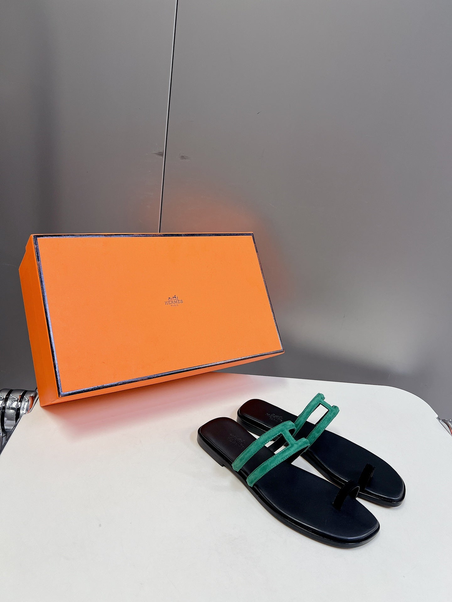 Georgia Sandals Teal Suede Black Calfskin、mysite、Cacoeks