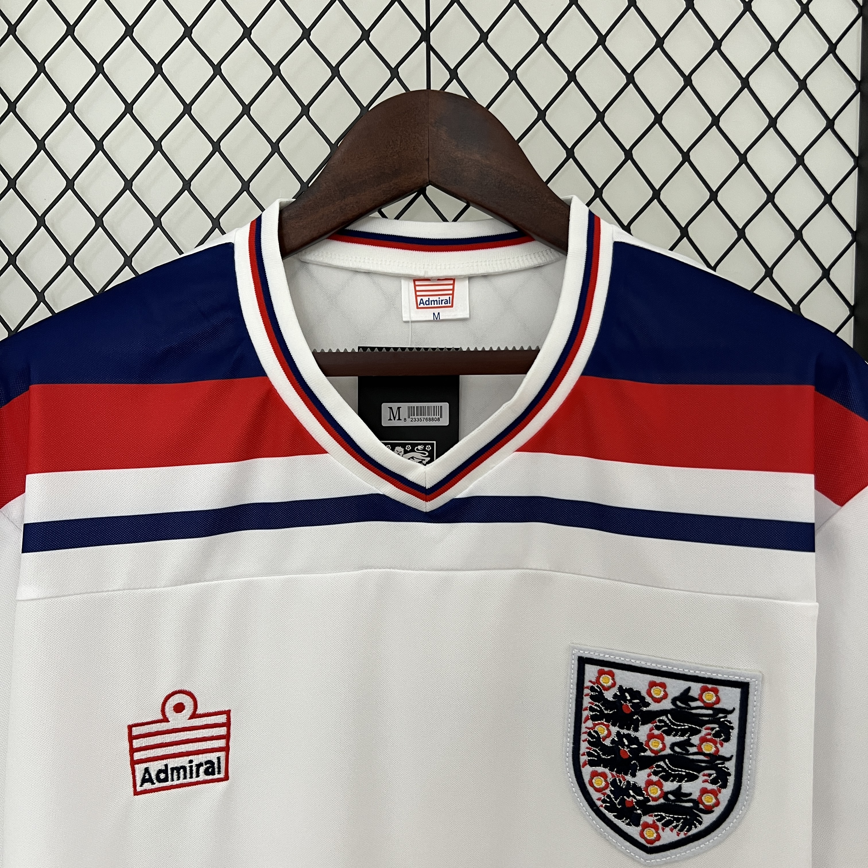 SIUjerseys-Retro England 1982 Home Stadium Jersey