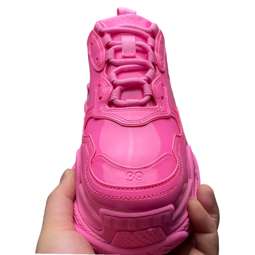 Balenciaga Triple S Sneaker In Patent Pink、mysite、Cacoeks
