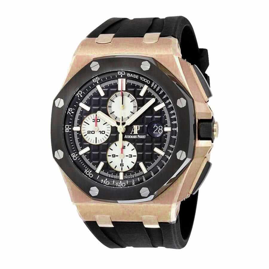 audemars piguet royal oak offshore novelty chronograph 2017 rose gold ceramic black 44mm replica 1