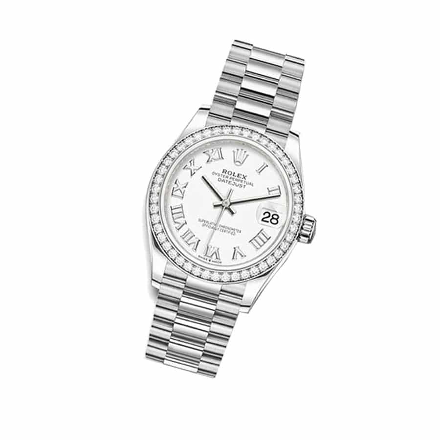 rolex datejust 278289rbr white gold and diamond automatic white dial 1
