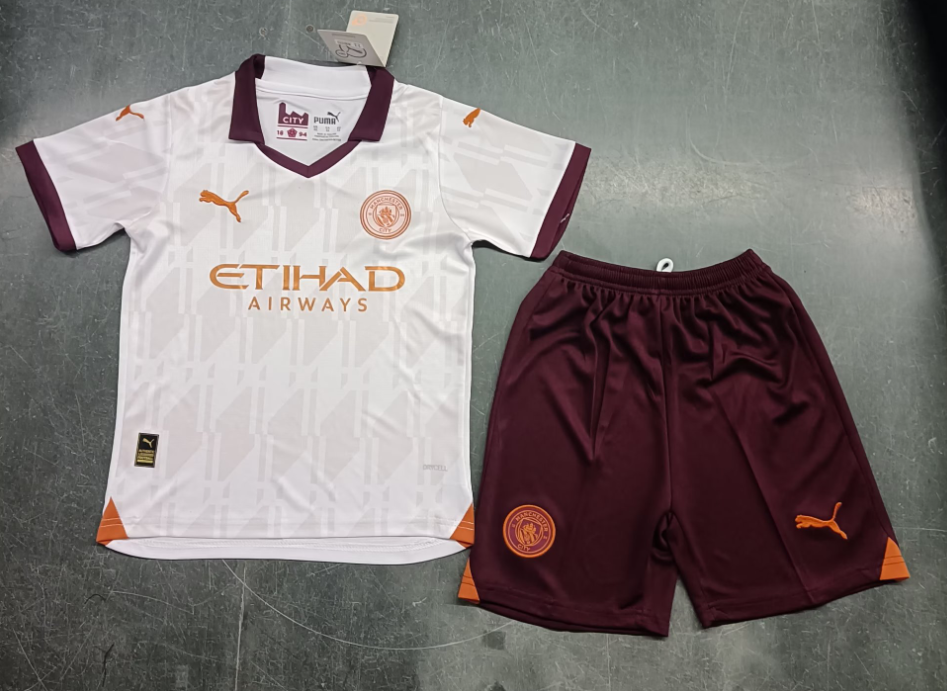 23/24 Manchester City Away Football Jersey Kids Size Suit-mysite Custom Football Kit- Nextkits