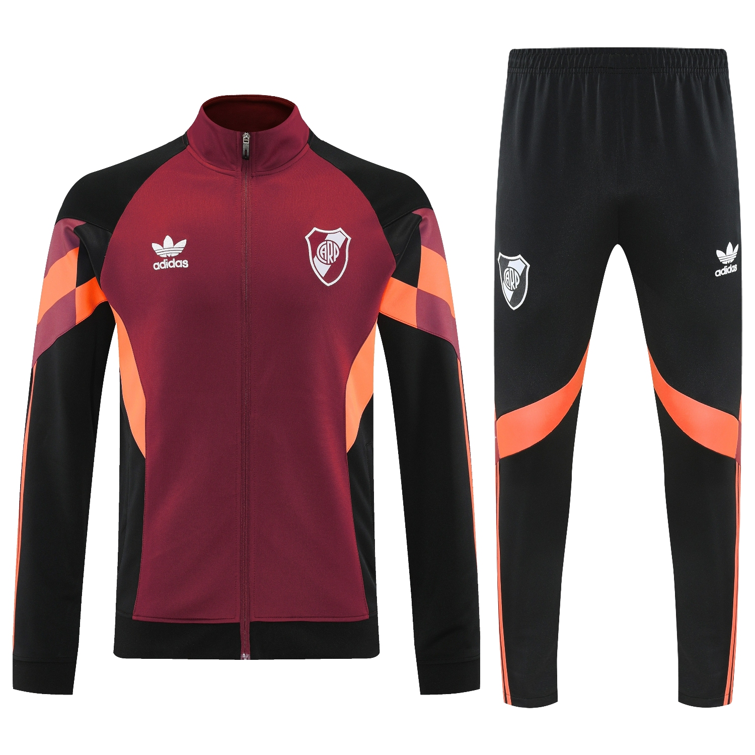 UltraTrikot-River Plate 25-26 Terrace Jacket Training Tracksuit - Deep Red Jackets & Black Pants