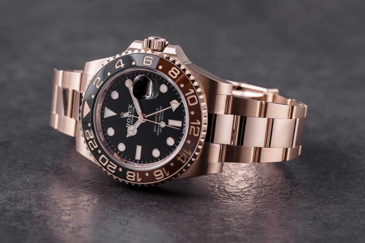 Rolex GMT-Master II 126715CHNR-0001 Rose Gold Automatic Black Dial Oyster Replica-fasswatch