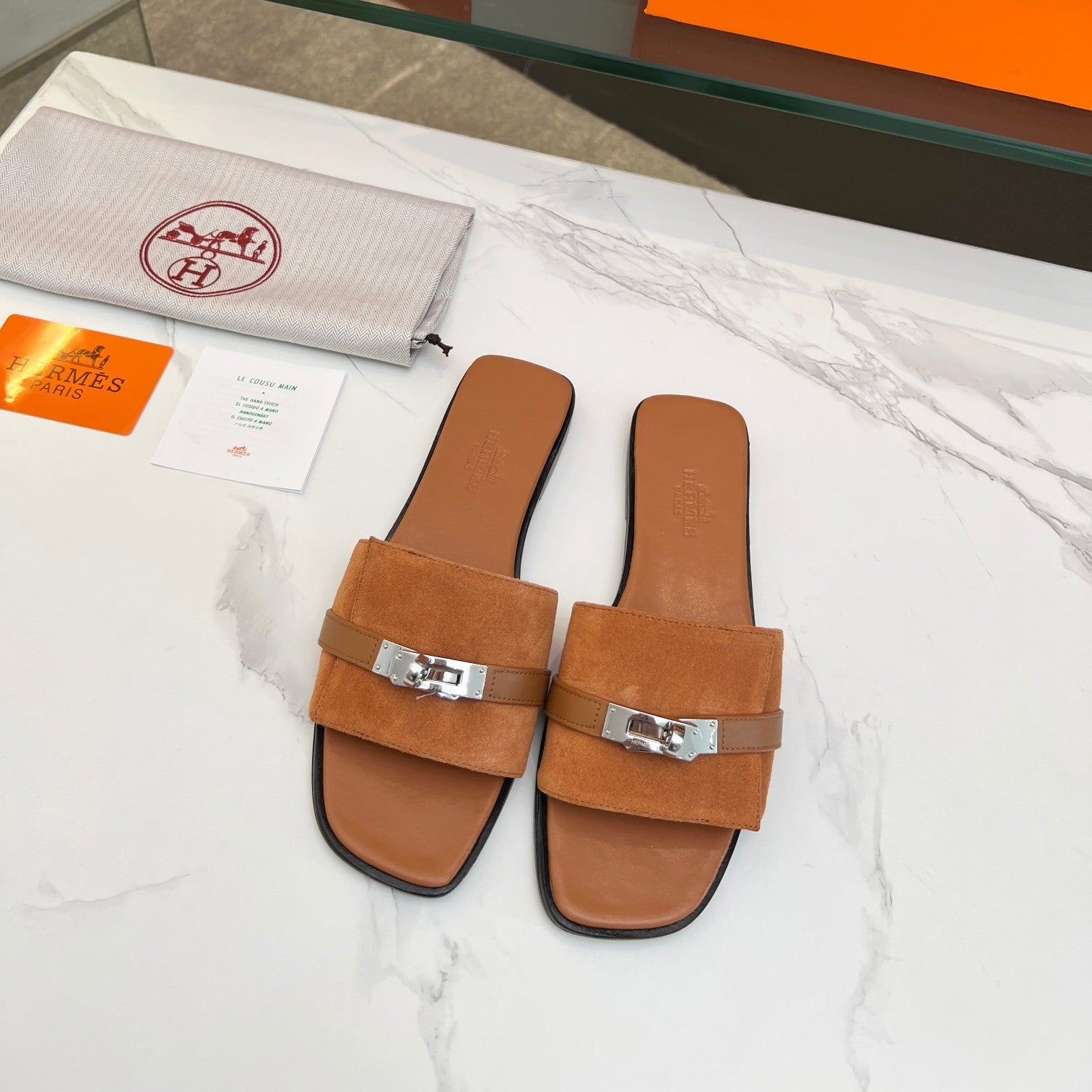 Giulia Sandal Tan Suede Tan Calfskin、mysite、Cacoeks