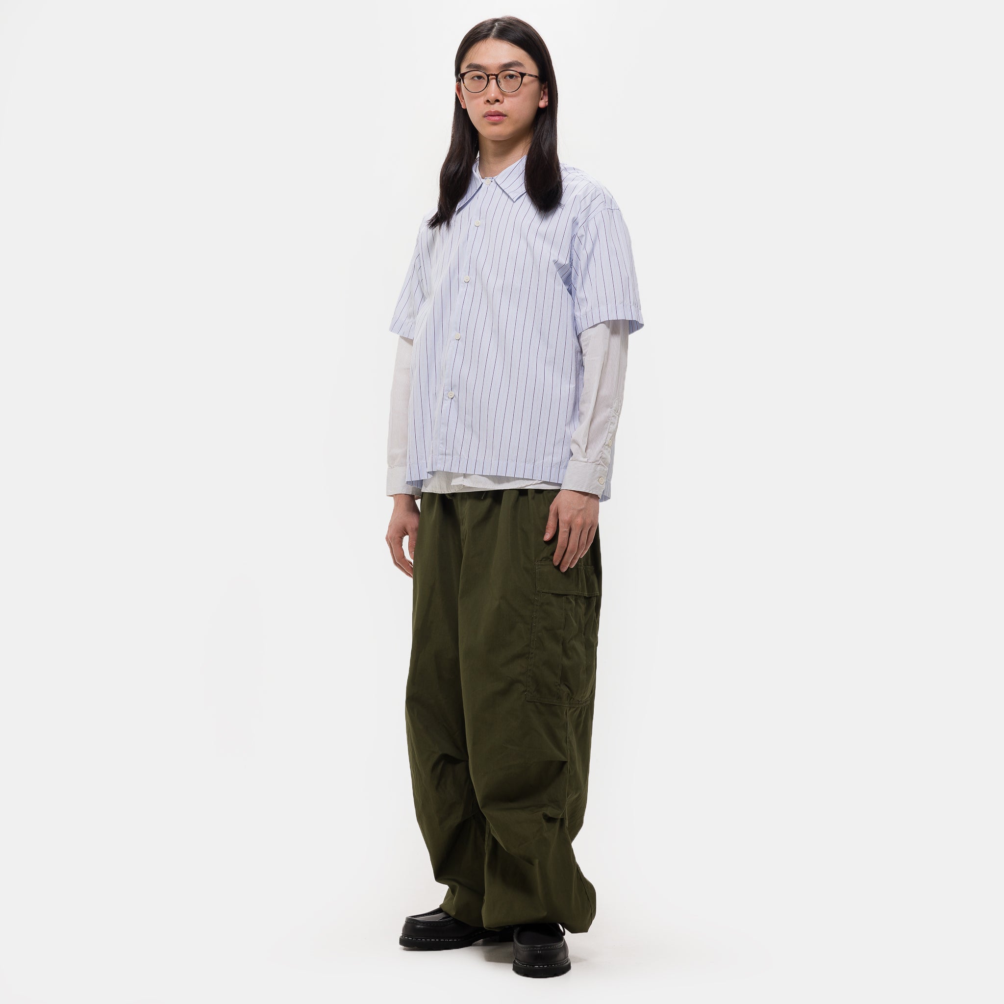 Holiday Shirt in Light Blue Banker Stripe