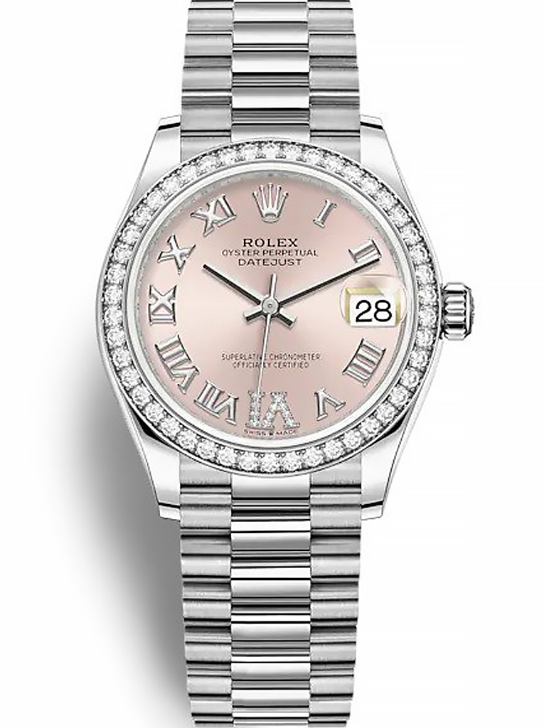 Replica Rolex Datejust 31mm Pink Set With Diamonds Dial 278384RBR-fasswatch