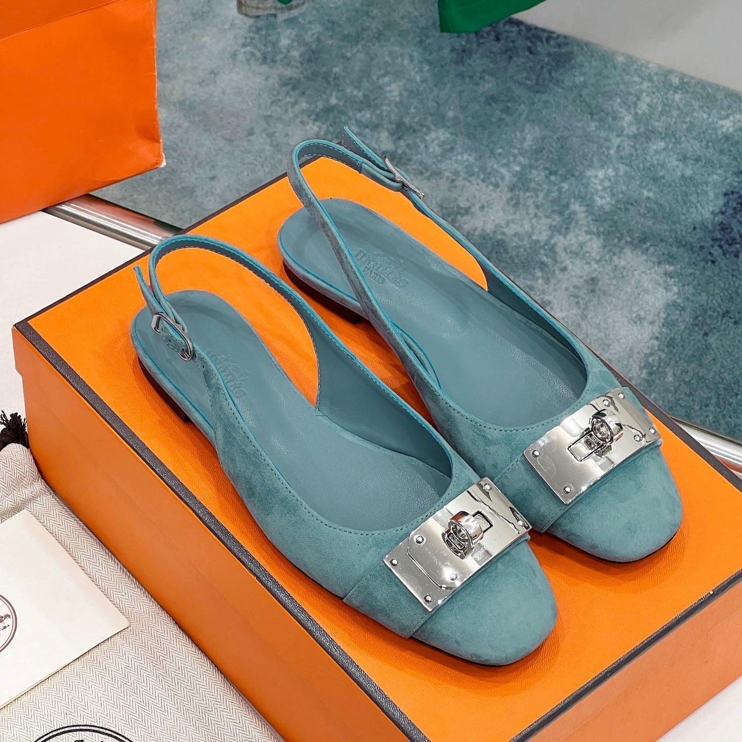 INNOCENTE SLINGBACK TEAL SUEDE、mysite、Cacoeks