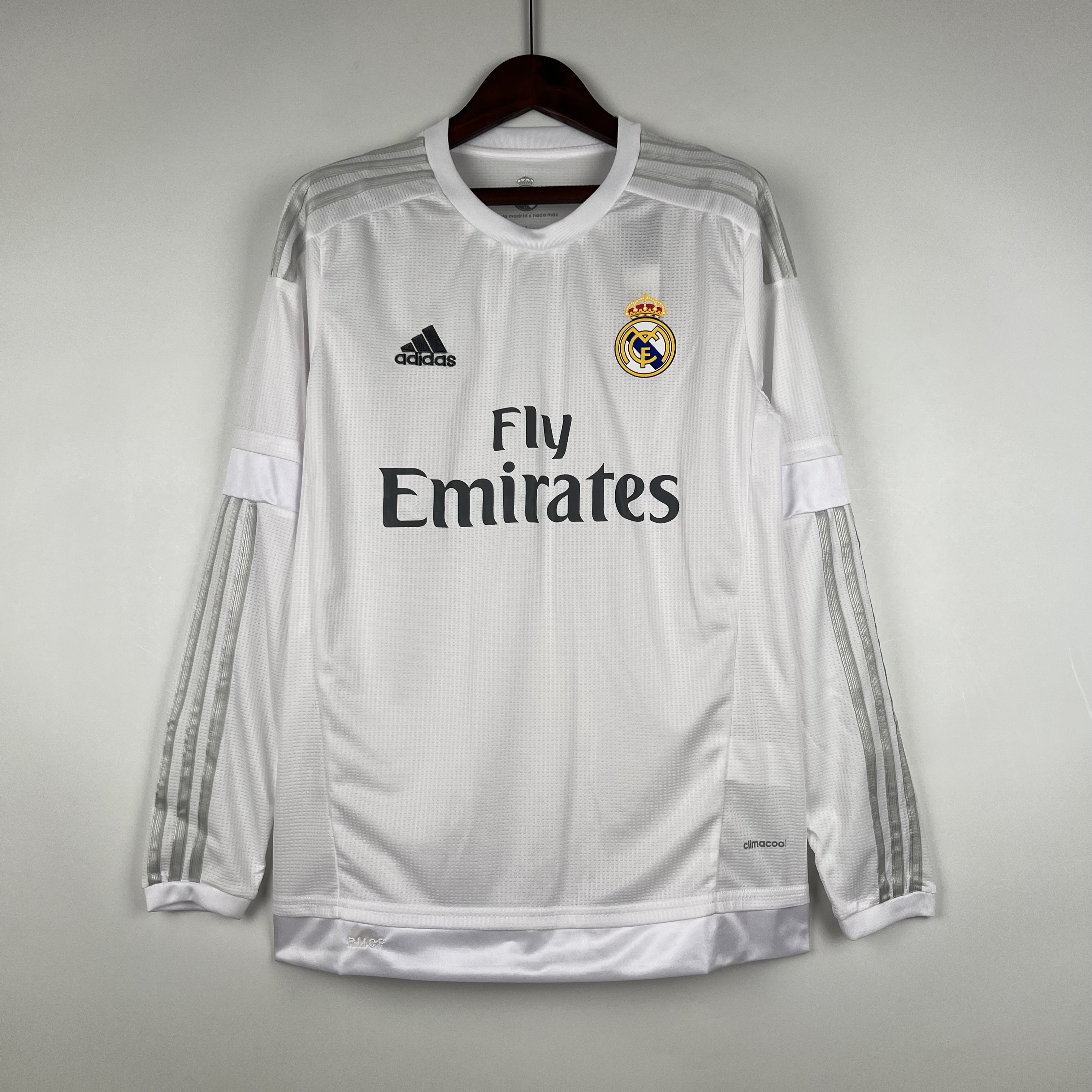 JerseysGala.com | Retro Real Madrid 15-16 Home Stadium Long Sleeve Jersey -Customize Name, Number and Patch | Worldwide Shipping