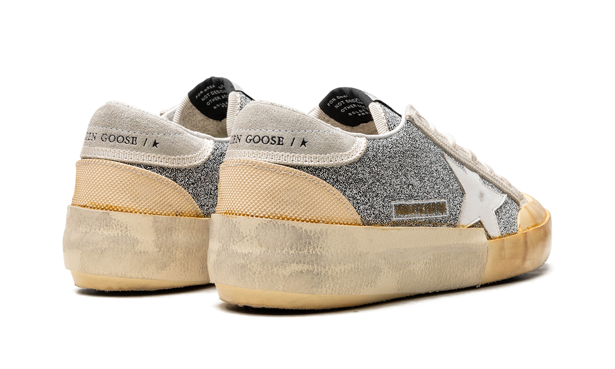 SUPER-STAR CRYSTAL UPPER LEATHER STAR CRYSTAL TOE AND TONGUE SUEDE HEEL RUBBER SPUR "SILVER WHITE ICE VANILLA"、mysite、Cacoeks