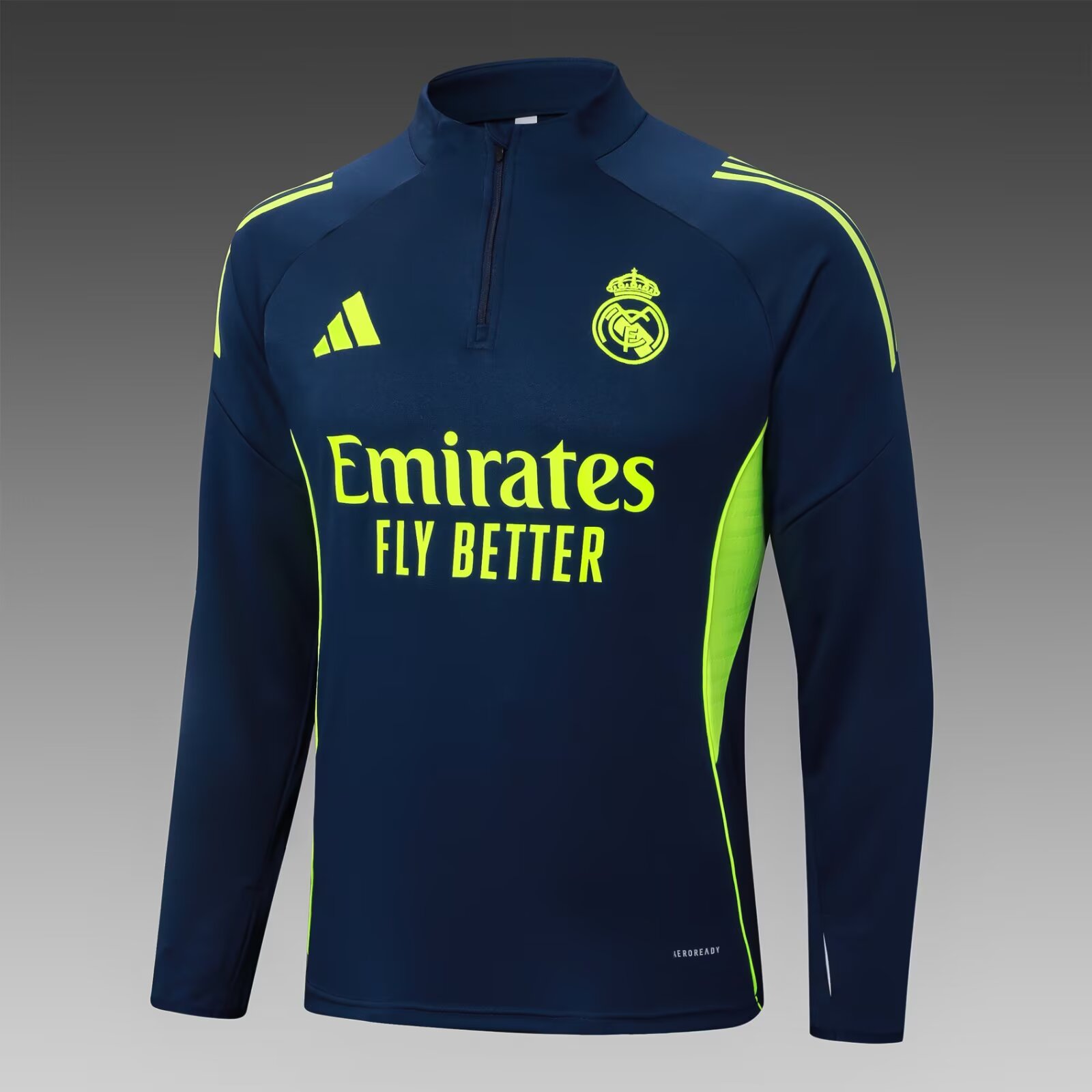 2025/2026 Real Madrid Half-Pull Training Suit Royal Blue Football Shirt 1:1 Thai Quality Set:football jersey mysite: unitedjerseyfootball 邓江浪:football