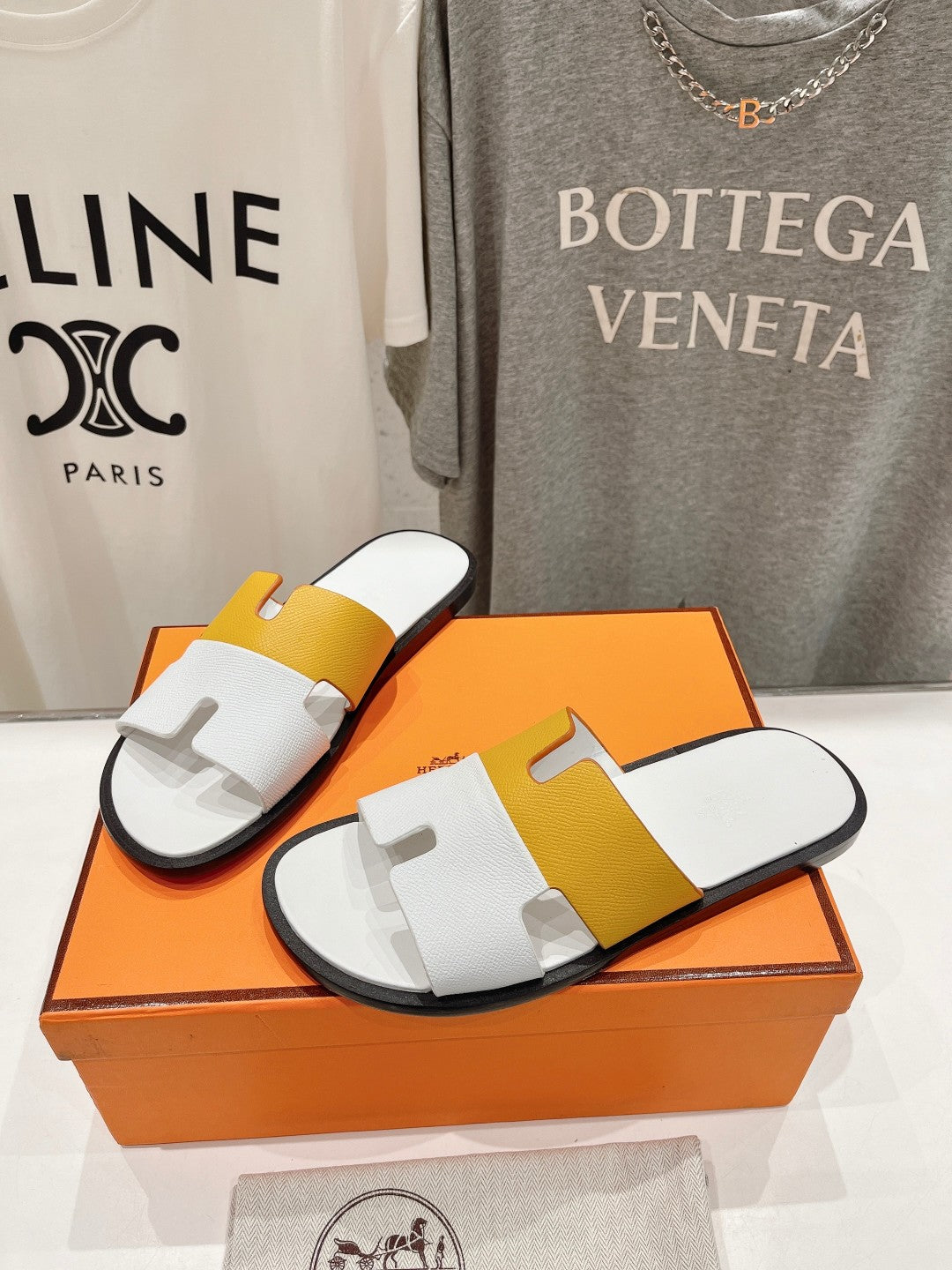 IZMIR SANDAL WHITE MIX YELLOW LAMBSKIN、mysite、Cacoeks
