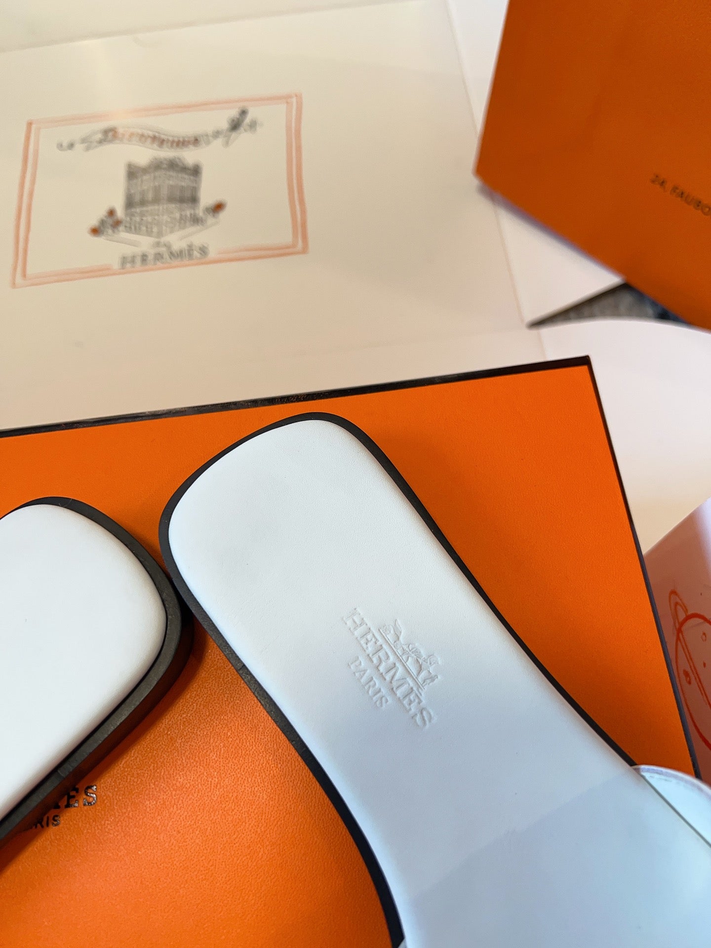 GIULIA FLAT SANDAL IN WHITE CALFSKIN、mysite、Cacoeks